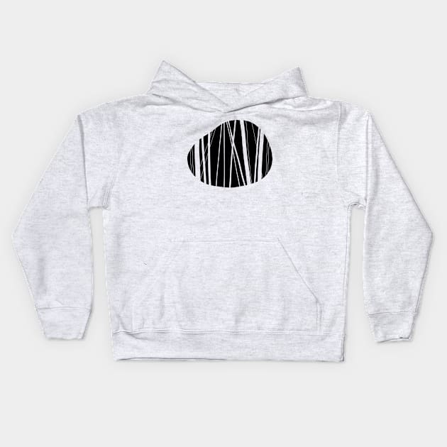 Sea stone or abstract ornament? Black and white graphics Kids Hoodie by Lena Sfinks
